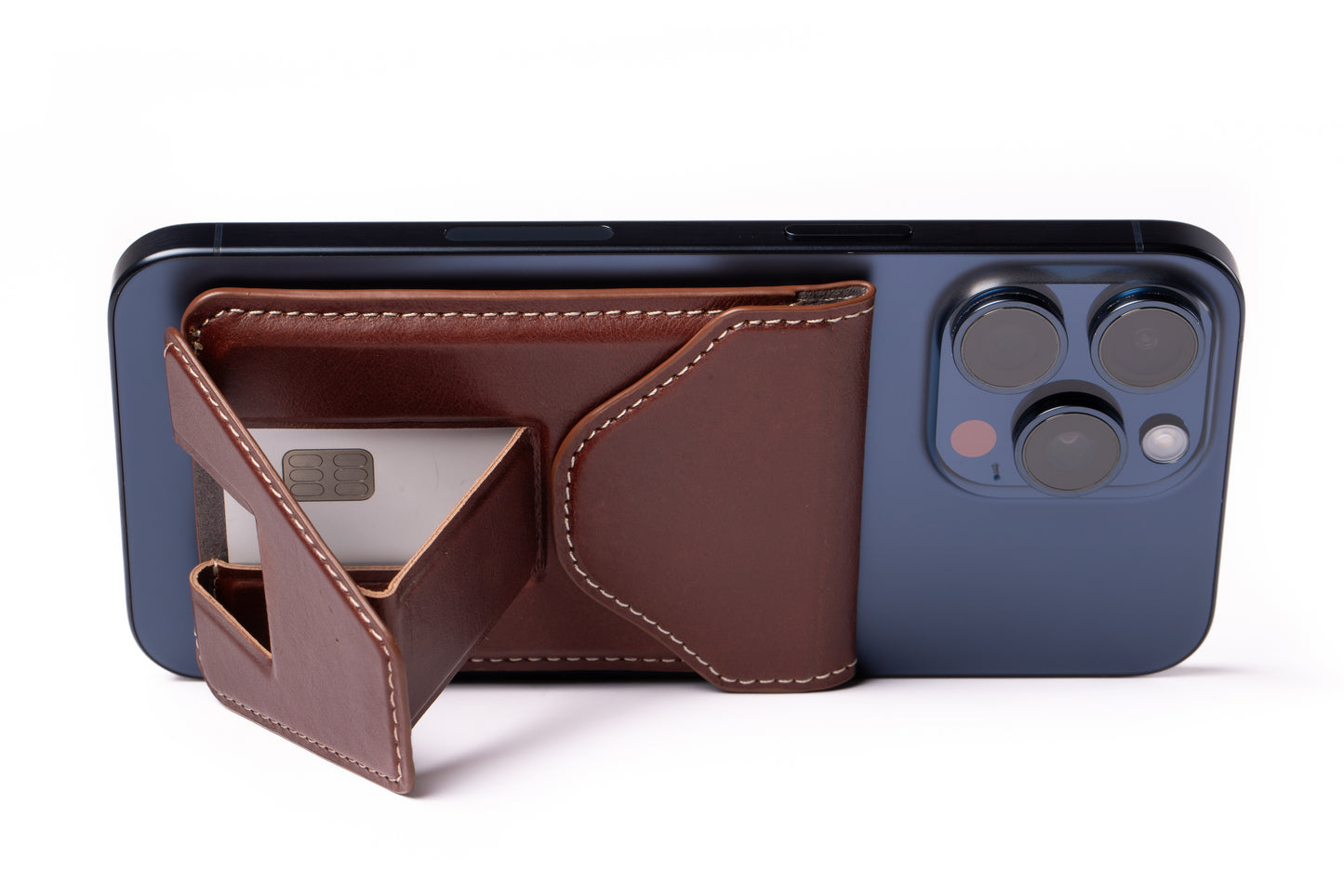 Slim Magsafe Leather Wallet Stand