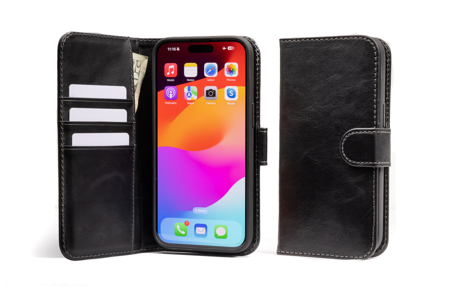 Modern Pocket Book Wallet Case For iPhone 15 Pro Max