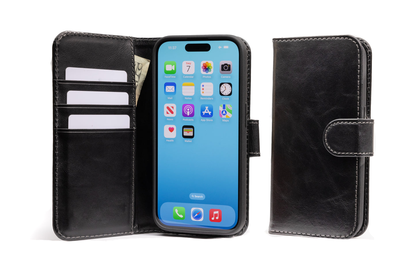 Modern Pocket Book Wallet Case For iPhone 15 Pro
