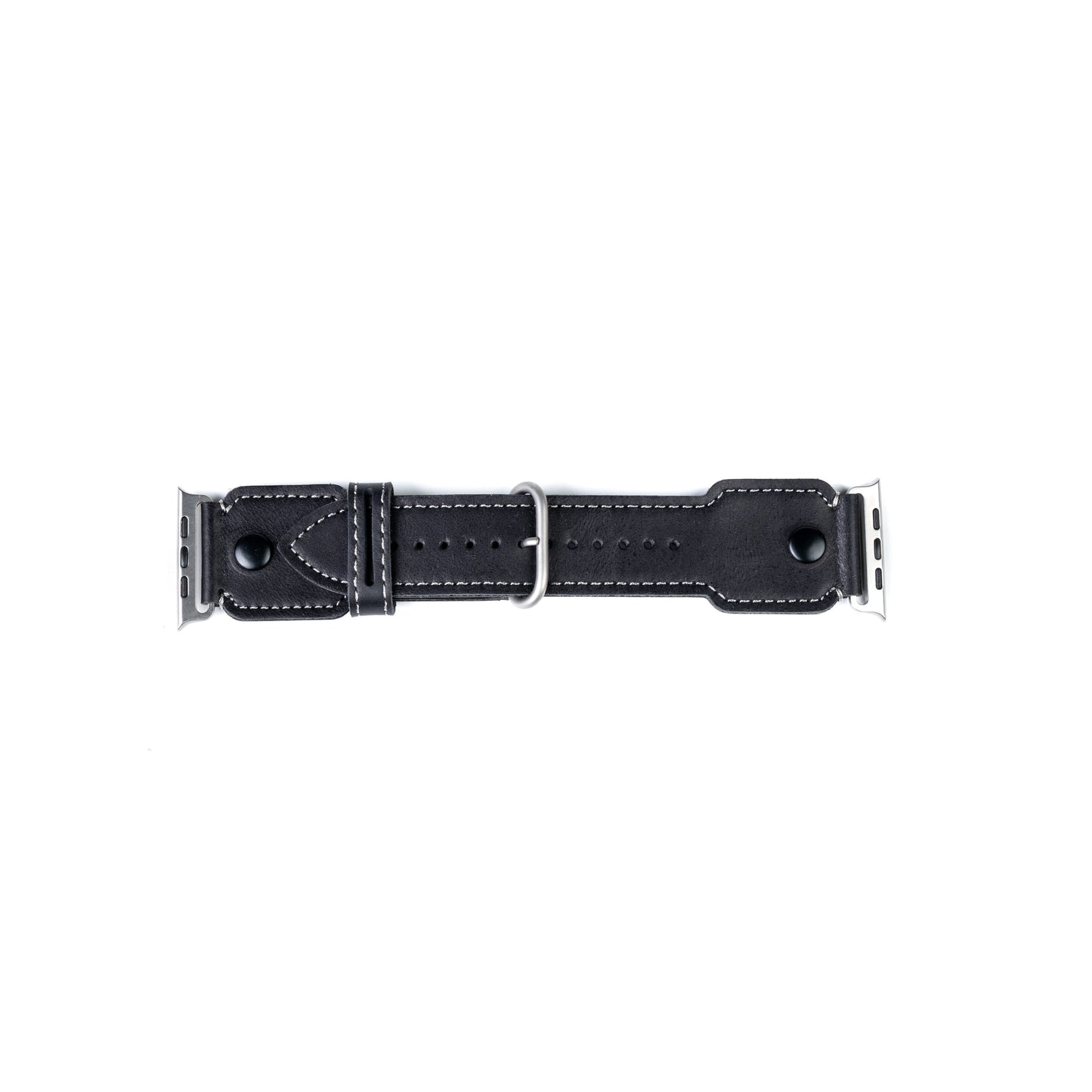 Burton Goods Apple Watch Band Onyx Black / Titanium The Pilot Leather Strap For Apple Watch and Watch Ultra