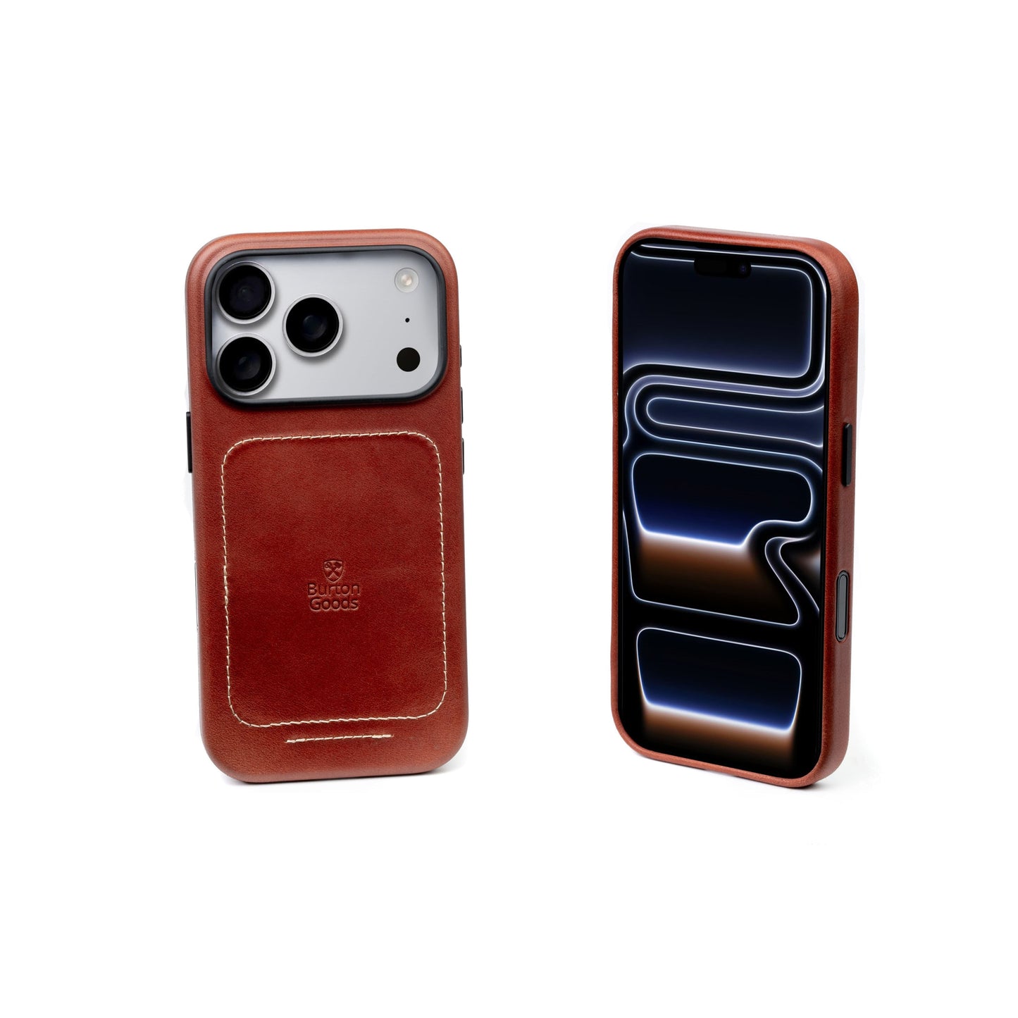 Burton Goods iPhone Case Deep Amber Heritage Leather Case For iPhone 17 Pro