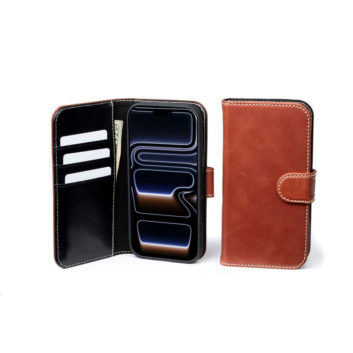 Burton Goods iPhone Case Deep Amber Modern Pocket Book Wallet Case For iPhone 17 Pro