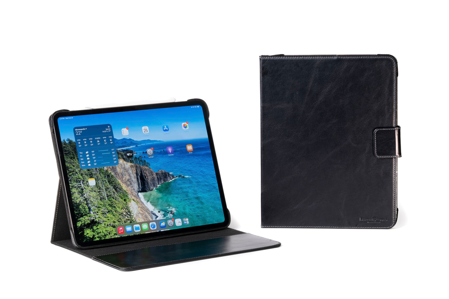 Burton Goods LLC iPad Case Onyx Black Limited Edition: Magnetic Leather Case M5 / M4 iPad Pro 13"