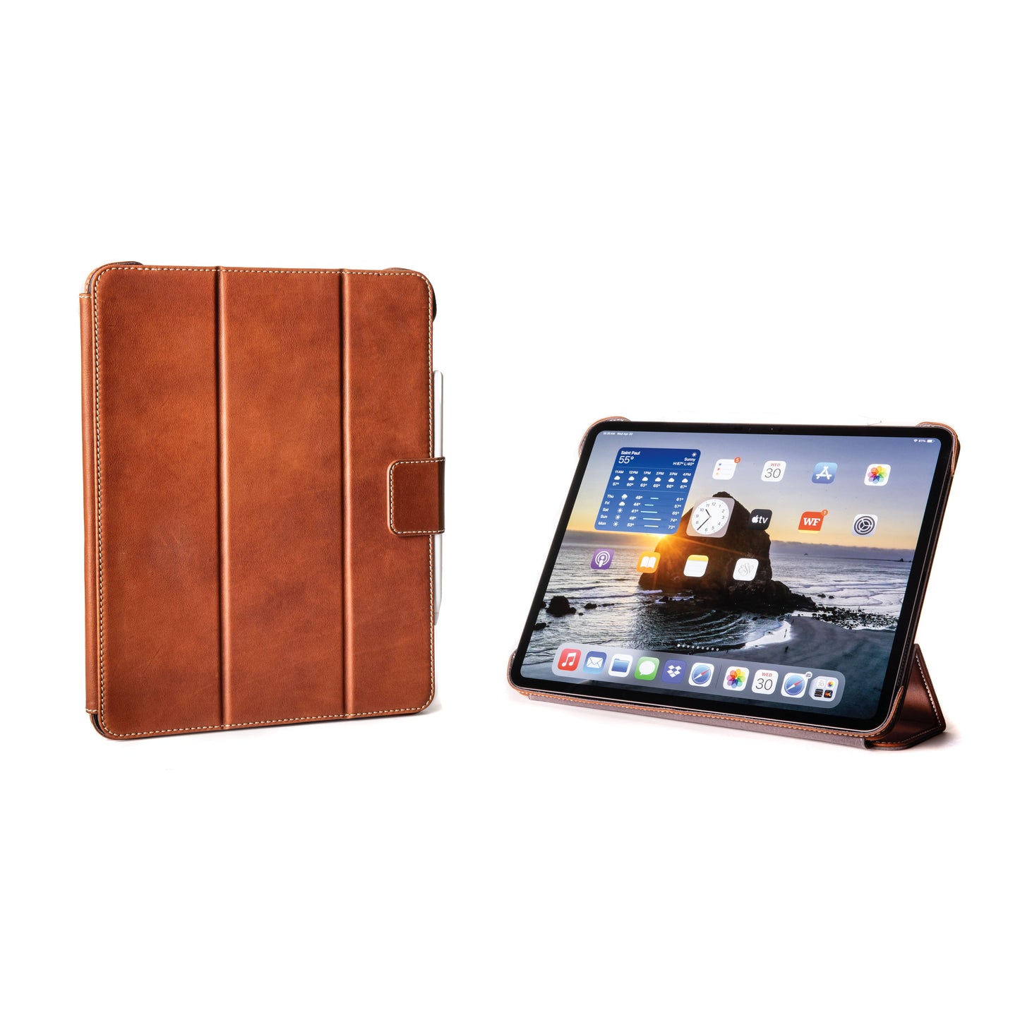 Burton Goods LLC iPad Case Aged Amber Slim Magnetic Leather iPad Case M5 / M4 iPad Pro 13"