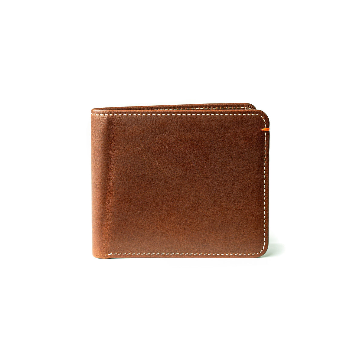 Burton Goods LLC® Light Mahogany Classic Slim Bi-Fold Leather Wallet