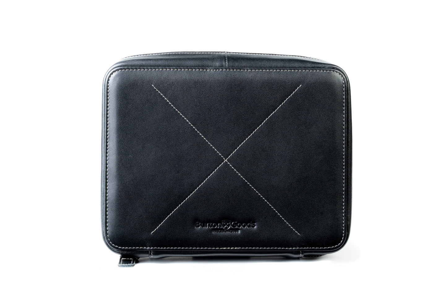 Burton Goods LLC® Onyx Black Leather Techfolio Cord Organizer