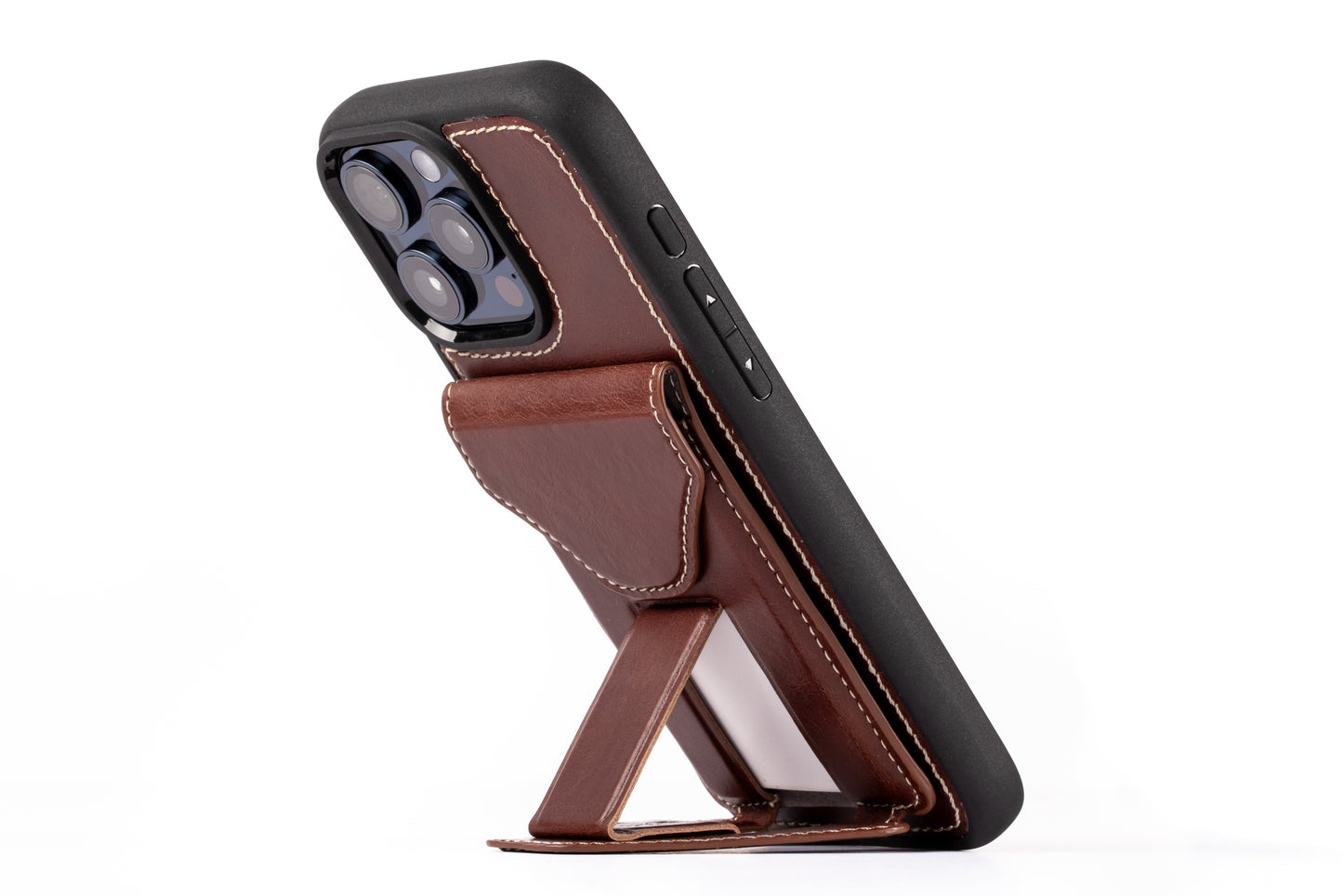 Slim Magsafe Leather Wallet Stand