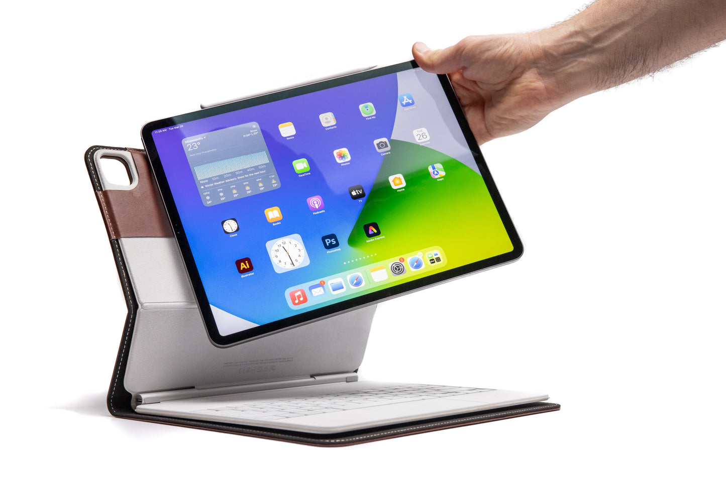 Magic Keyboard Leather Case For M3 / M2 iPad Air 13"