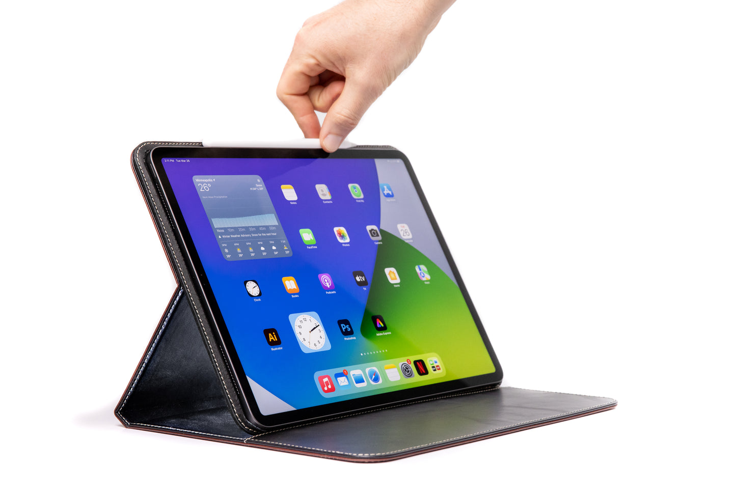 Magnetic Leather iPad Case M4 iPad Pro 13"