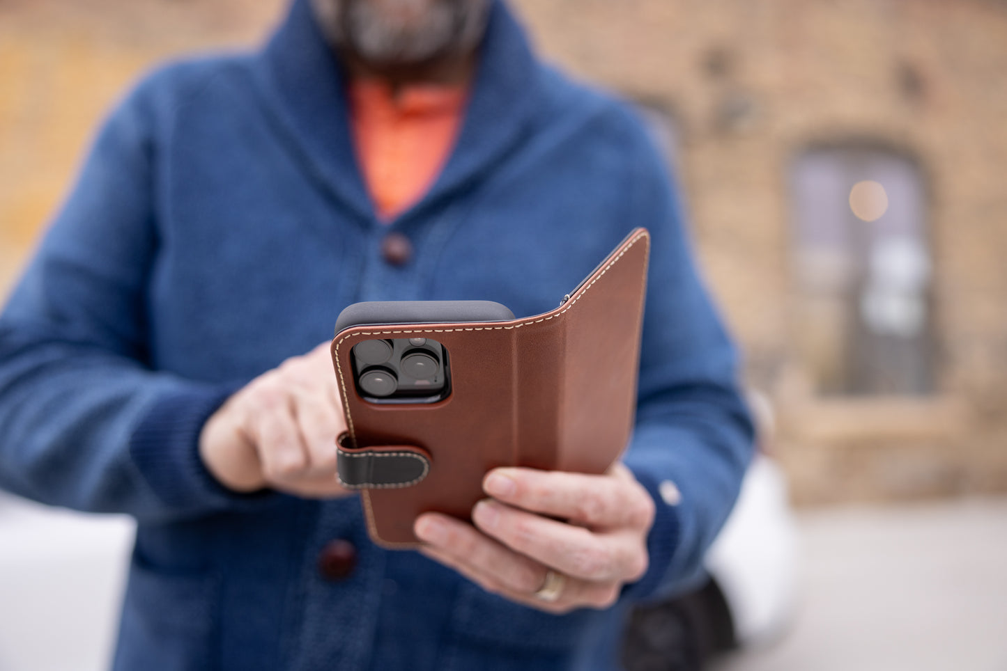 Modern Pocket Book Wallet Case For iPhone 15 Pro