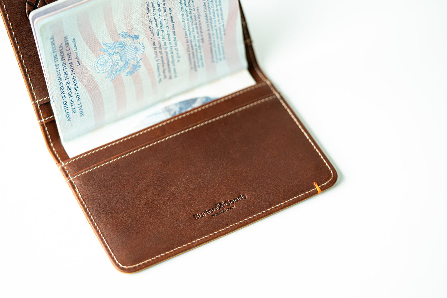 Slim Passport Leather Wallet