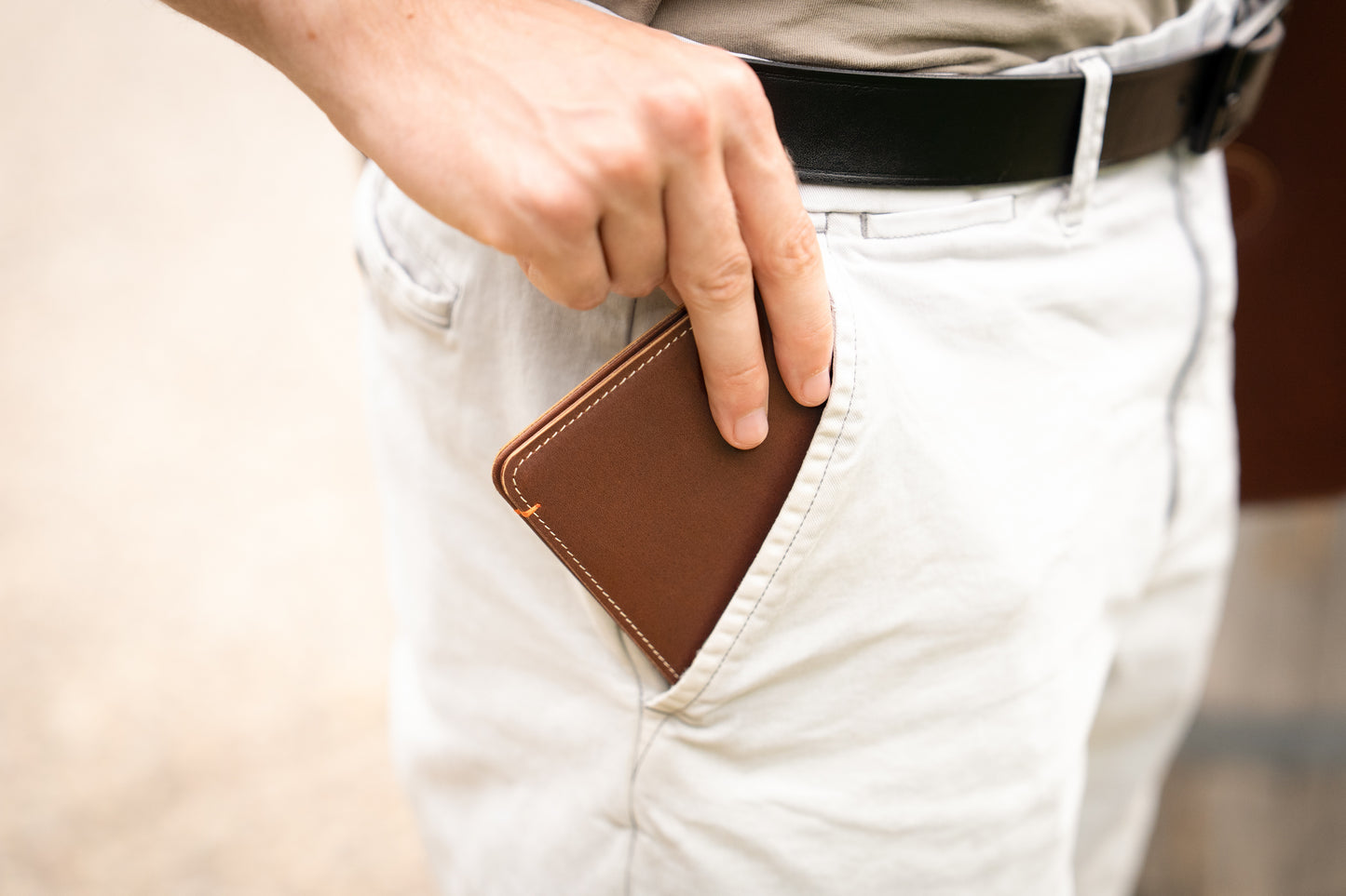 Slim Passport Leather Wallet