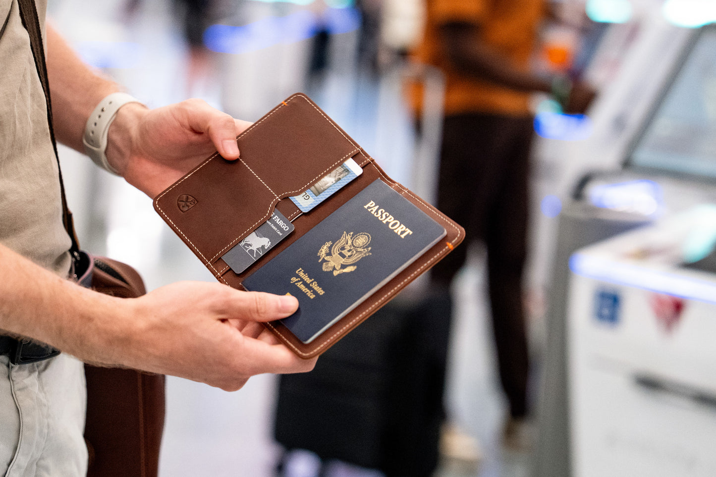 Slim Passport Leather Wallet
