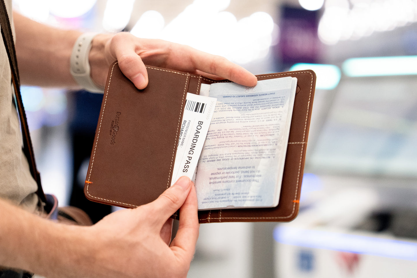 Slim Passport Leather Wallet