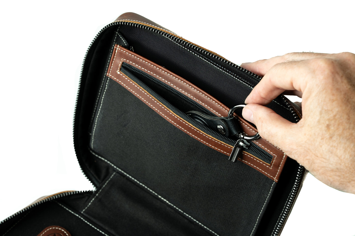 Leather Techfolio Cord Organizer