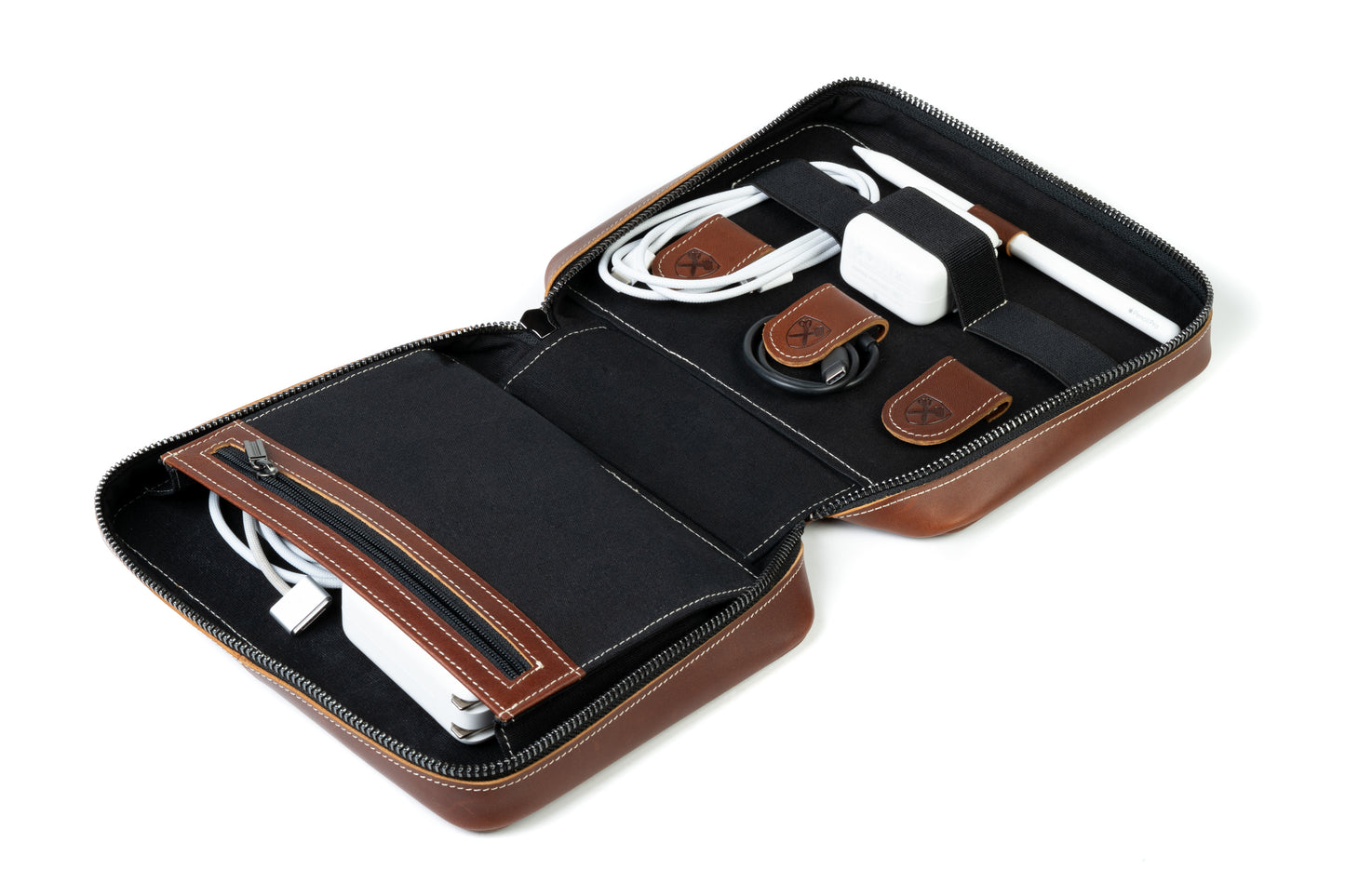 Leather Techfolio Cord Organizer