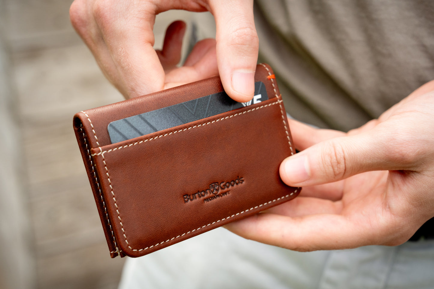 Ultra Compact Bi-Fold Leather Wallet