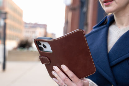 Modern Pocket Book Wallet Case For iPhone 17 Pro