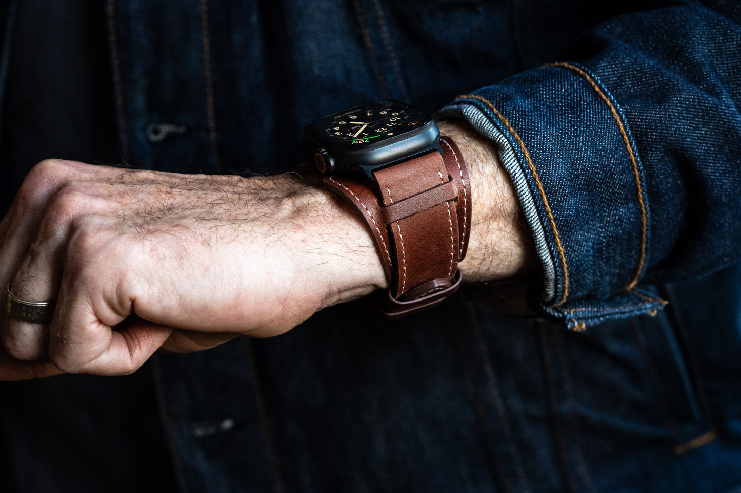 Slim Logan Leather Cuff
