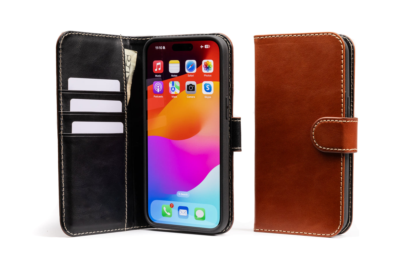 Modern Pocket Book Wallet Case For iPhone 15 Pro Max