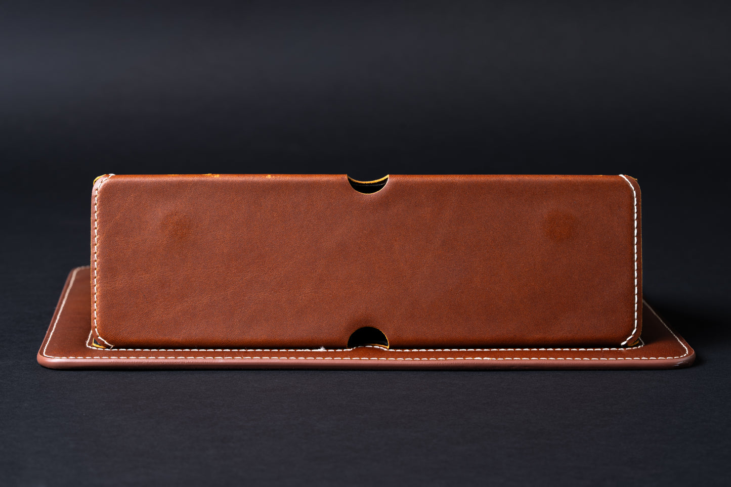 Travel And Desk Leather Laptop Stand