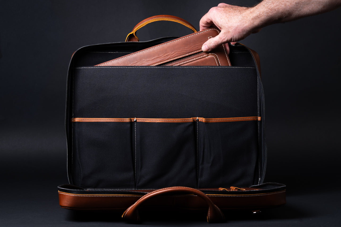 Travel And Desk Leather Laptop Stand