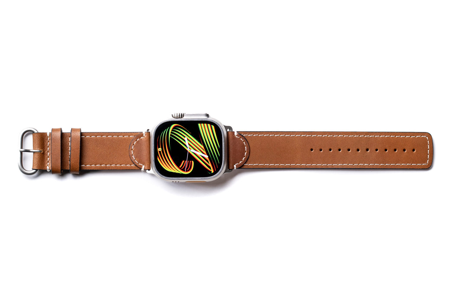 Burton Goods Apple Watch Band Bourbon / Titanium Finish Ultra Leather Band For Apple Watch