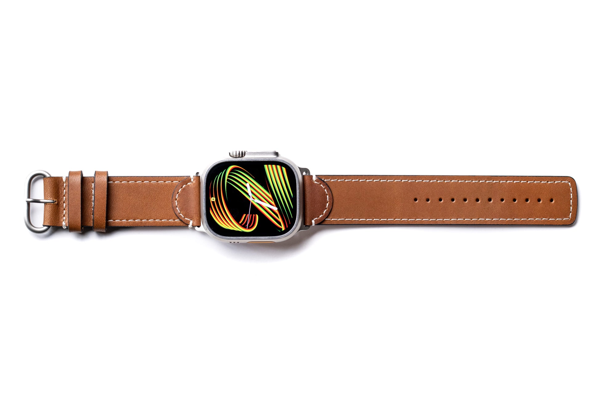 Burton Goods Apple Watch Band Bourbon / Titanium Finish Ultra Leather Band For Apple Watch