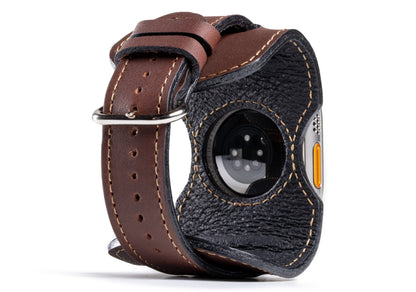Burton Goods Apple Watch Band Vintage Leather Cuff For Apple Watch