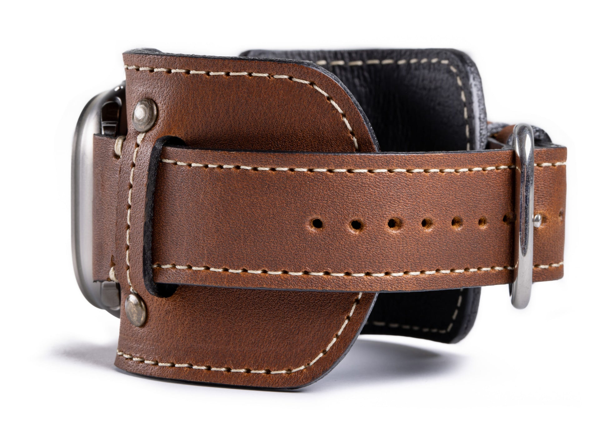 Burton Goods Apple Watch Band Vintage Leather Cuff For Apple Watch