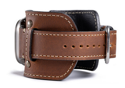 Burton Goods Apple Watch Band Vintage Leather Cuff For Apple Watch