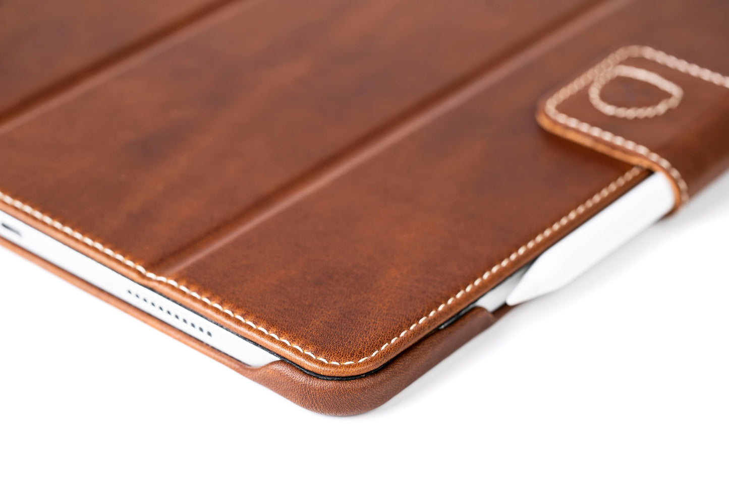 Burton Goods iPad Case Light Mahogany Classic Leather iPad Air 13 Case