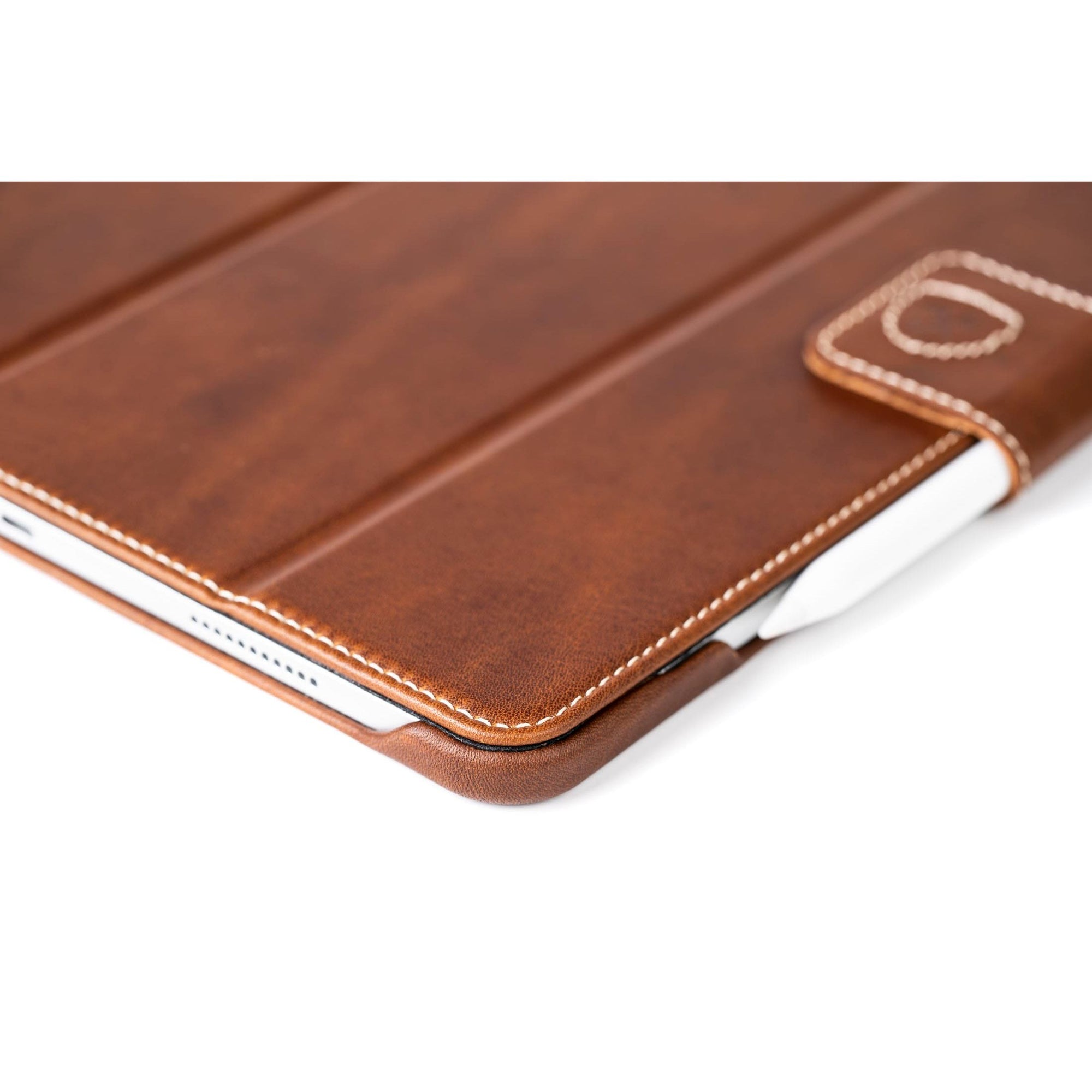 Burton Goods iPad Case Light Mahogany Classic Leather iPad Air 13 Case