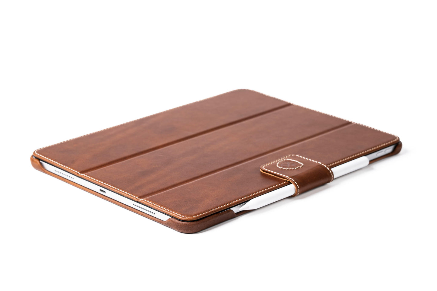 Burton Goods iPad Case Light Mahogany Classic Leather iPad Air 13 Case