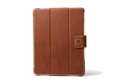 Burton Goods iPad Case Light Mahogany Classic Leather iPad Air 13 Case