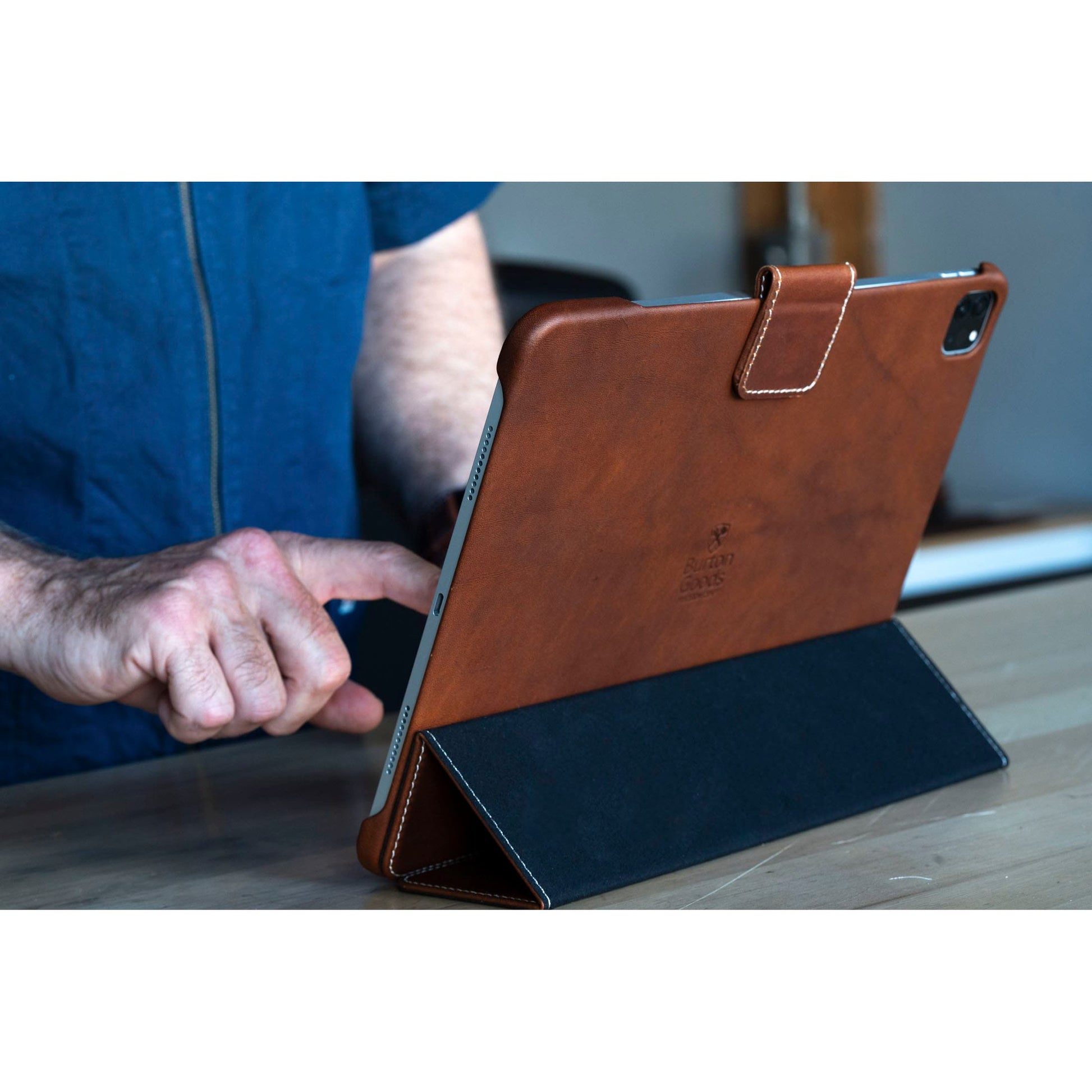 Burton Goods iPad Case Mahogany Classic Leather iPad Pro 12.9 Case