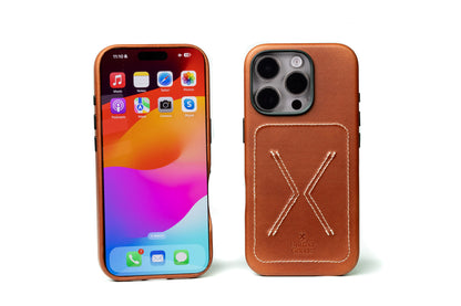 Burton Goods iPhone Case Deep Amber Heritage Leather Case For iPhone 16 Pro