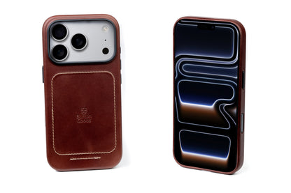 Burton Goods iPhone Case Mahogany Heritage Leather Case For iPhone 17 Pro