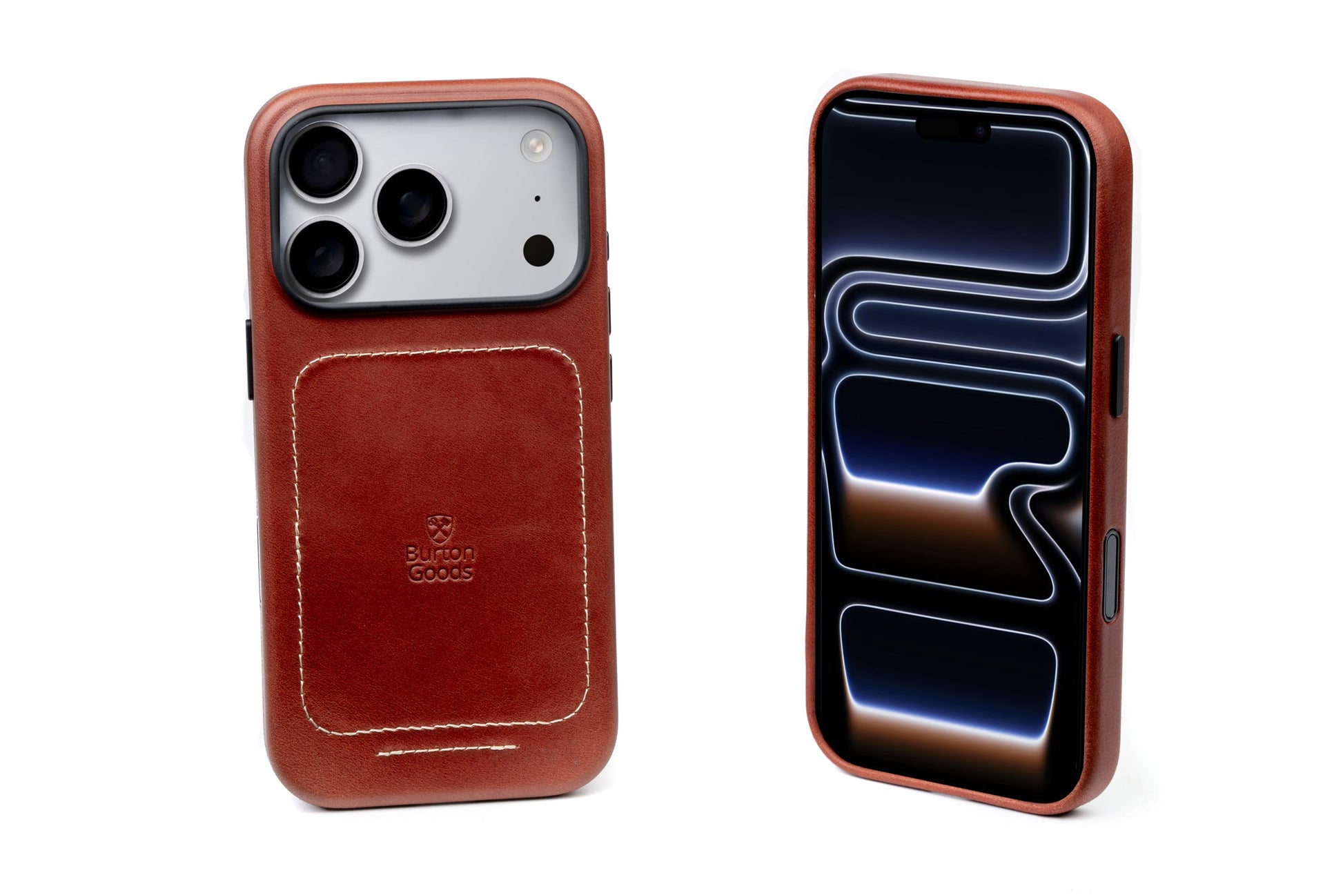 Burton Goods iPhone Case Deep Amber Heritage Leather Case For iPhone 17 Pro