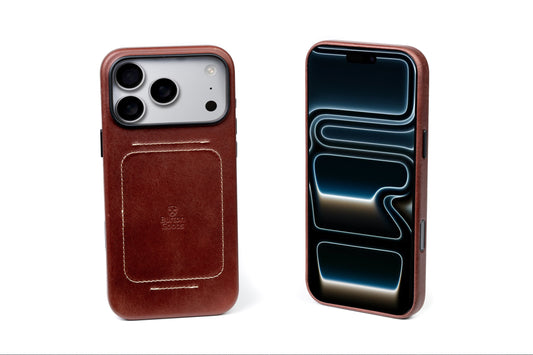 Burton Goods iPhone Case Mahogany Heritage Leather Case For iPhone 17 Pro Max