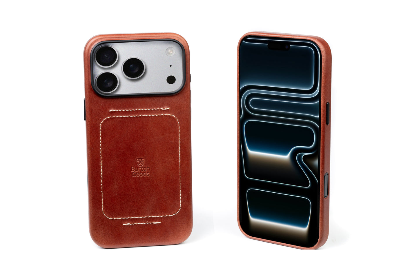 Burton Goods iPhone Case Deep Amber Heritage Leather Case For iPhone 17 Pro Max