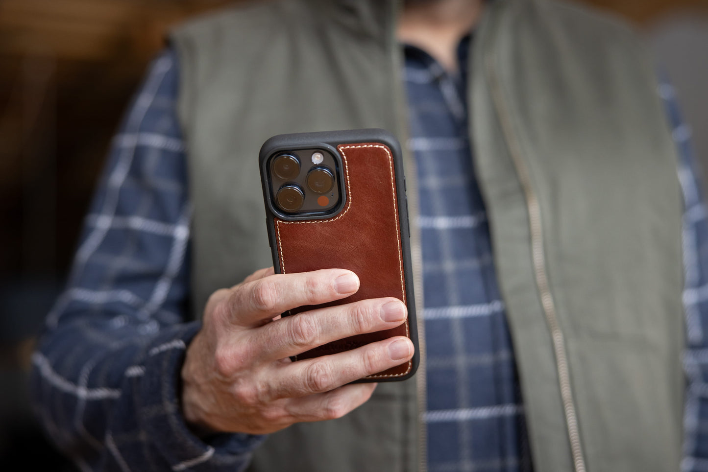 Burton Goods iPhone Case Leather Case For iPhone 15 Pro