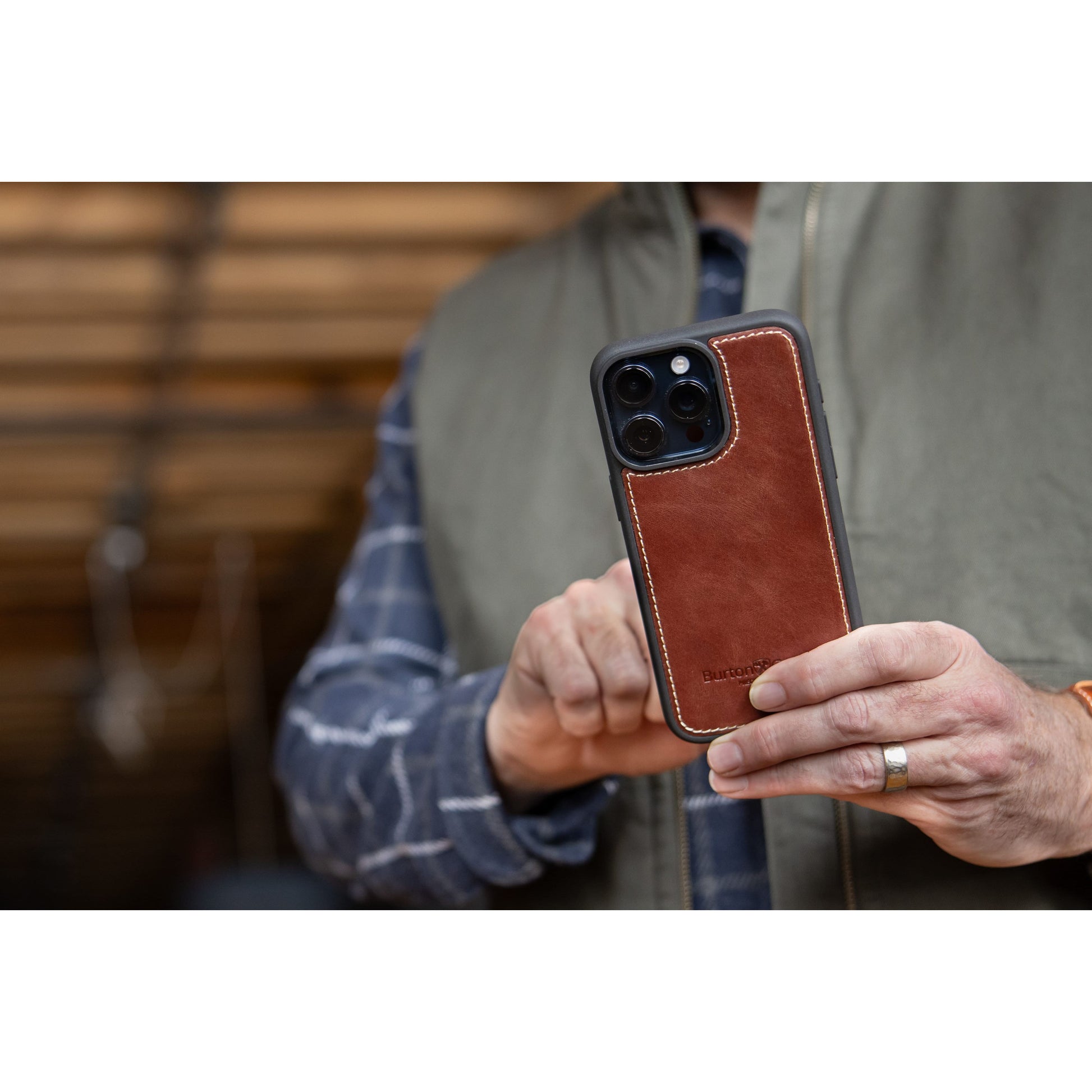 Burton Goods iPhone Case Leather Case For iPhone 15 Pro Max