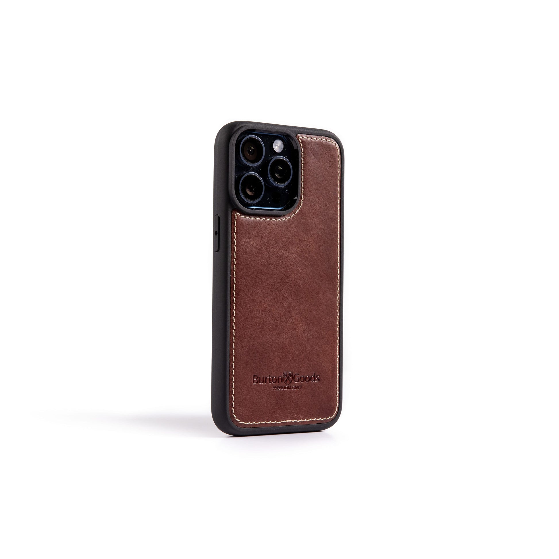 Burton Goods iPhone Case Mahogany Leather Case For iPhone 15 Pro Max