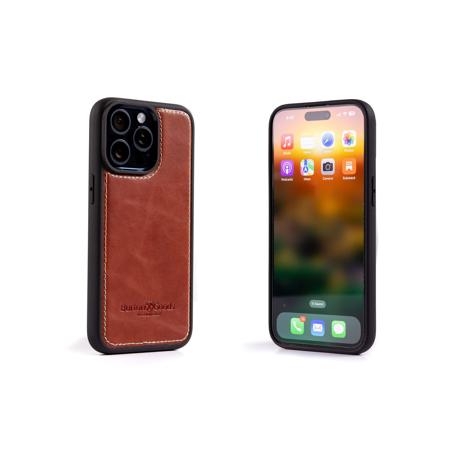 Burton Goods iPhone Case Leather Case For iPhone 15 Pro Max
