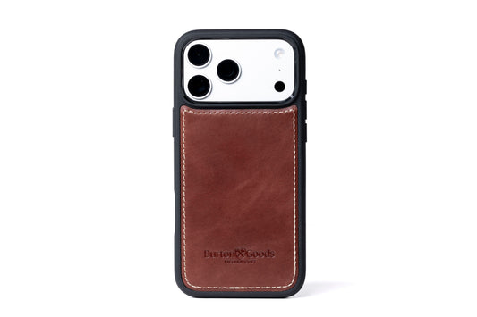 Burton Goods iPhone Case Mahogany Leather Case For iPhone 17 Pro Max