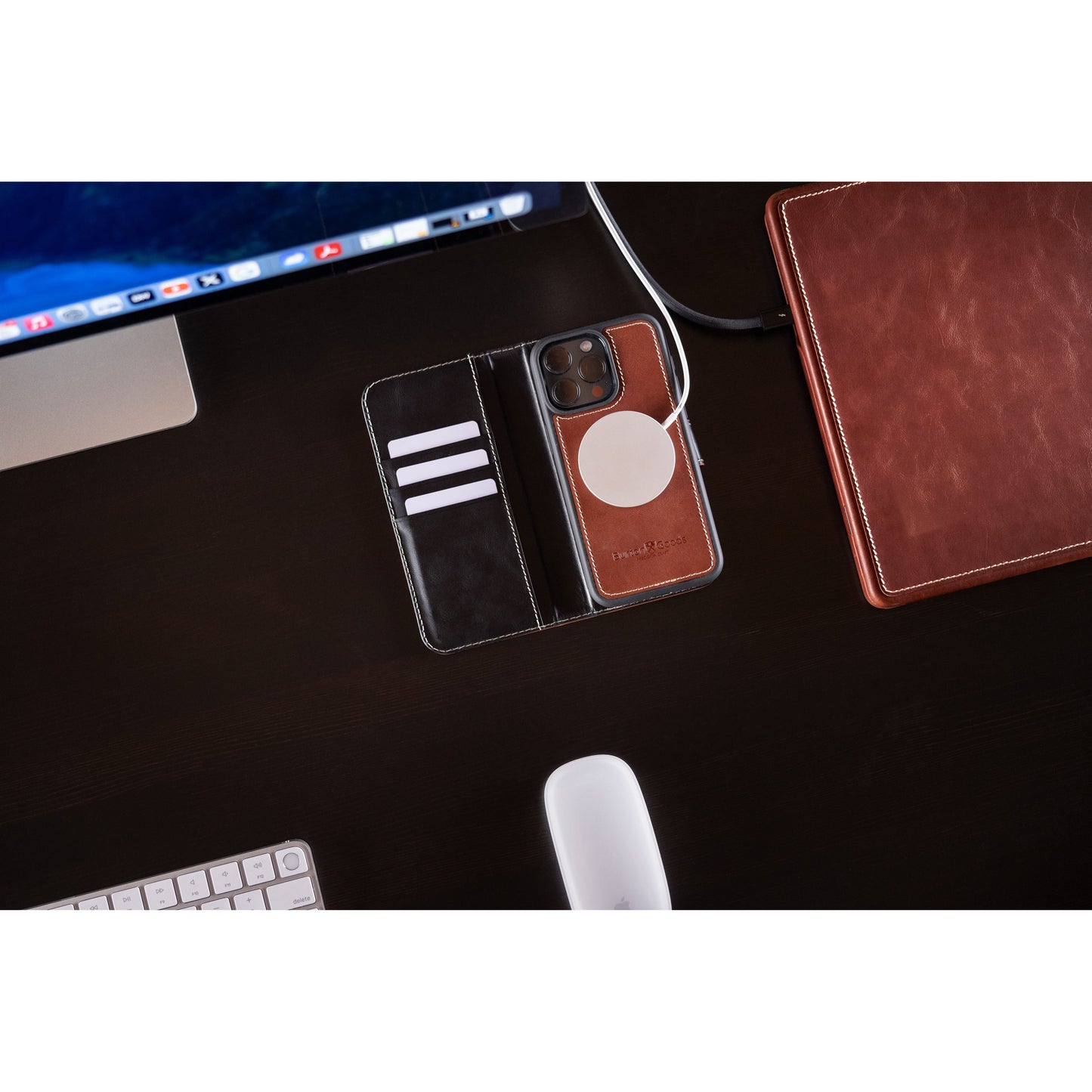 Burton Goods iPhone Case Modern Pocket Book Wallet Case For iPhone 15 Pro