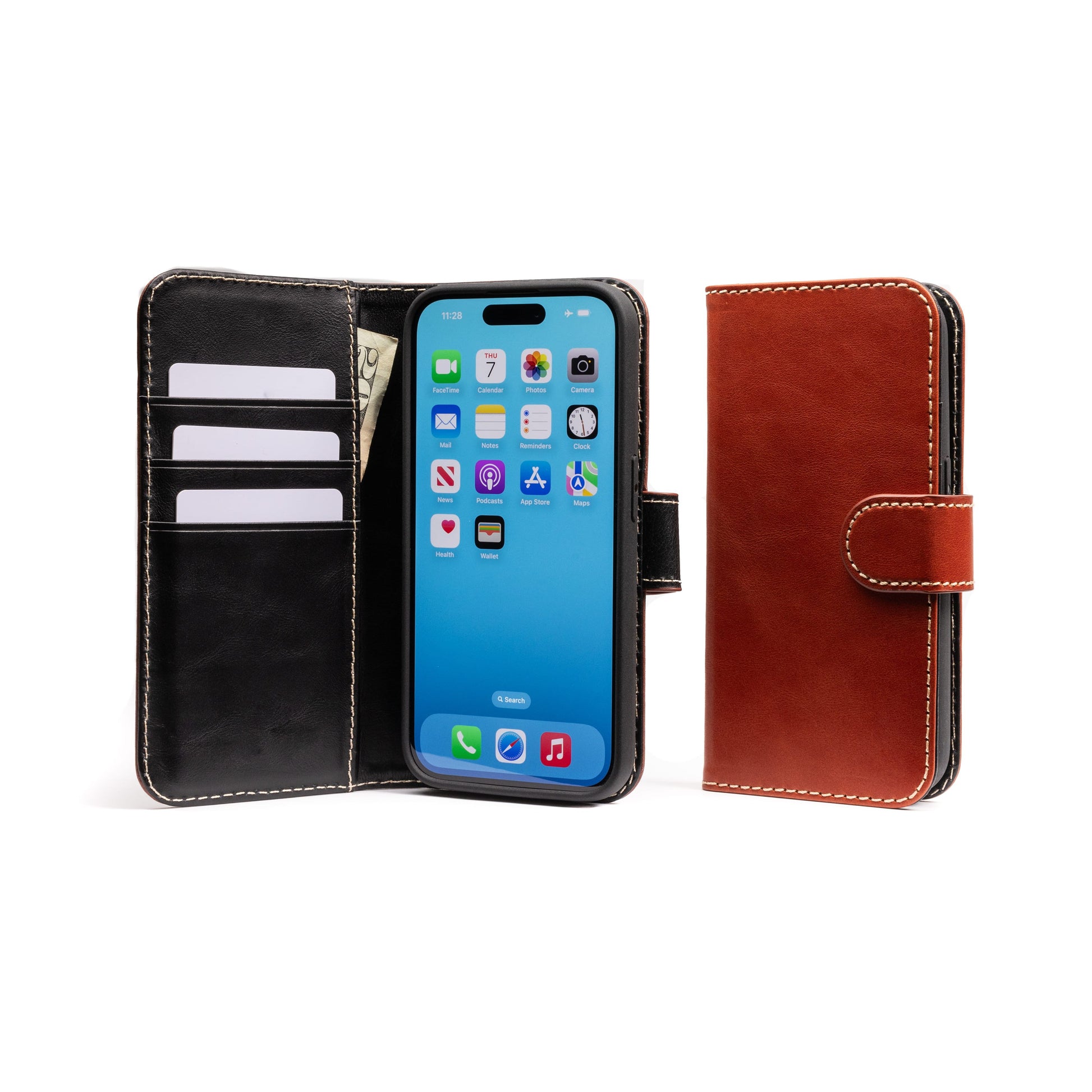 Burton Goods iPhone Case Modern Pocket Book Wallet Case For iPhone 15 Pro