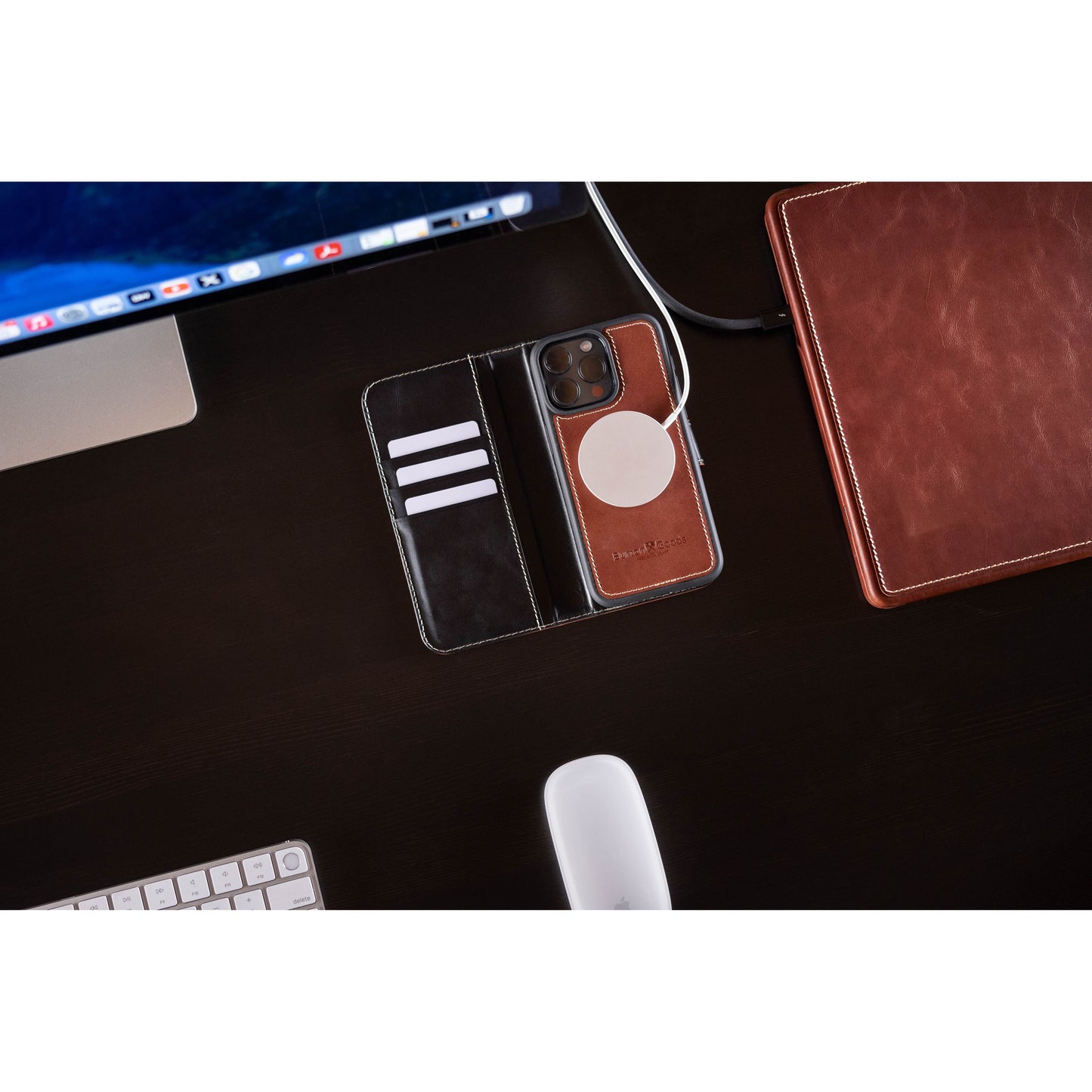 Burton Goods iPhone Case Modern Pocket Book Wallet Case For iPhone 15 Pro Max