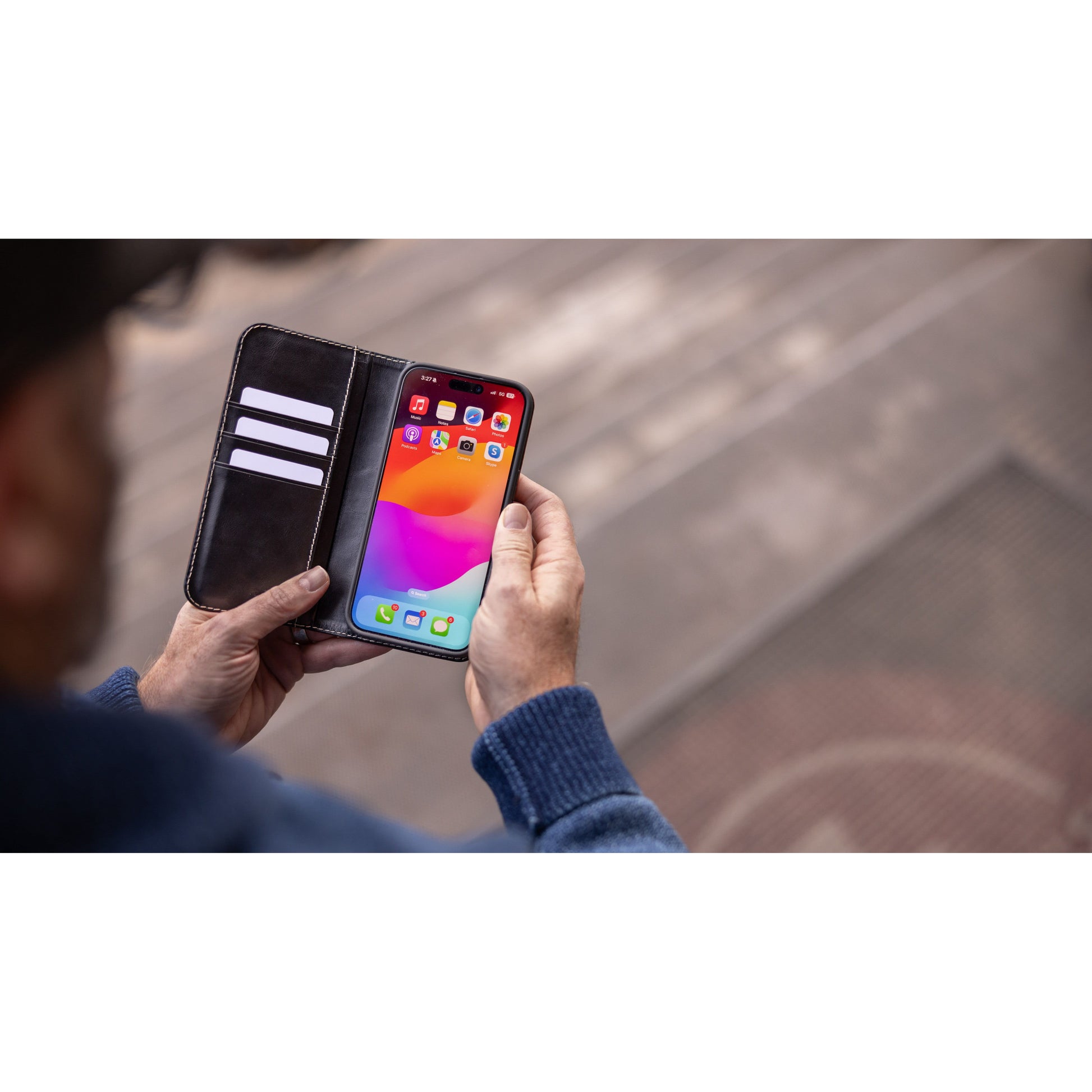 Burton Goods iPhone Case Modern Pocket Book Wallet Case For iPhone 15 Pro Max